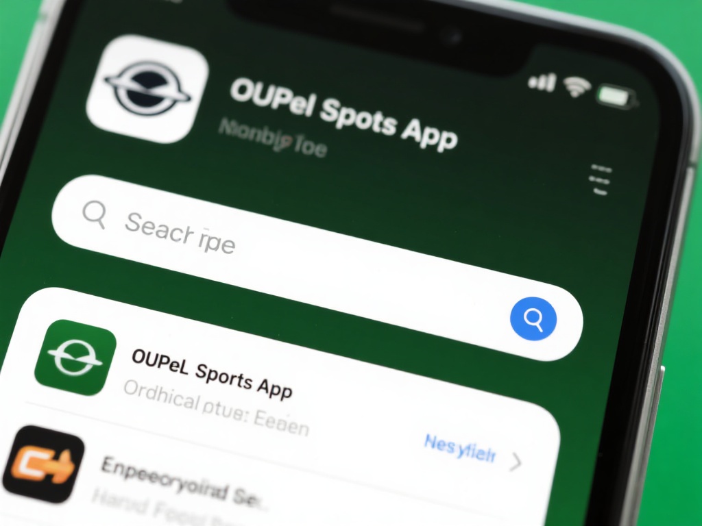 搜索应用：在搜索栏中输入 欧宝体育app，点击搜索